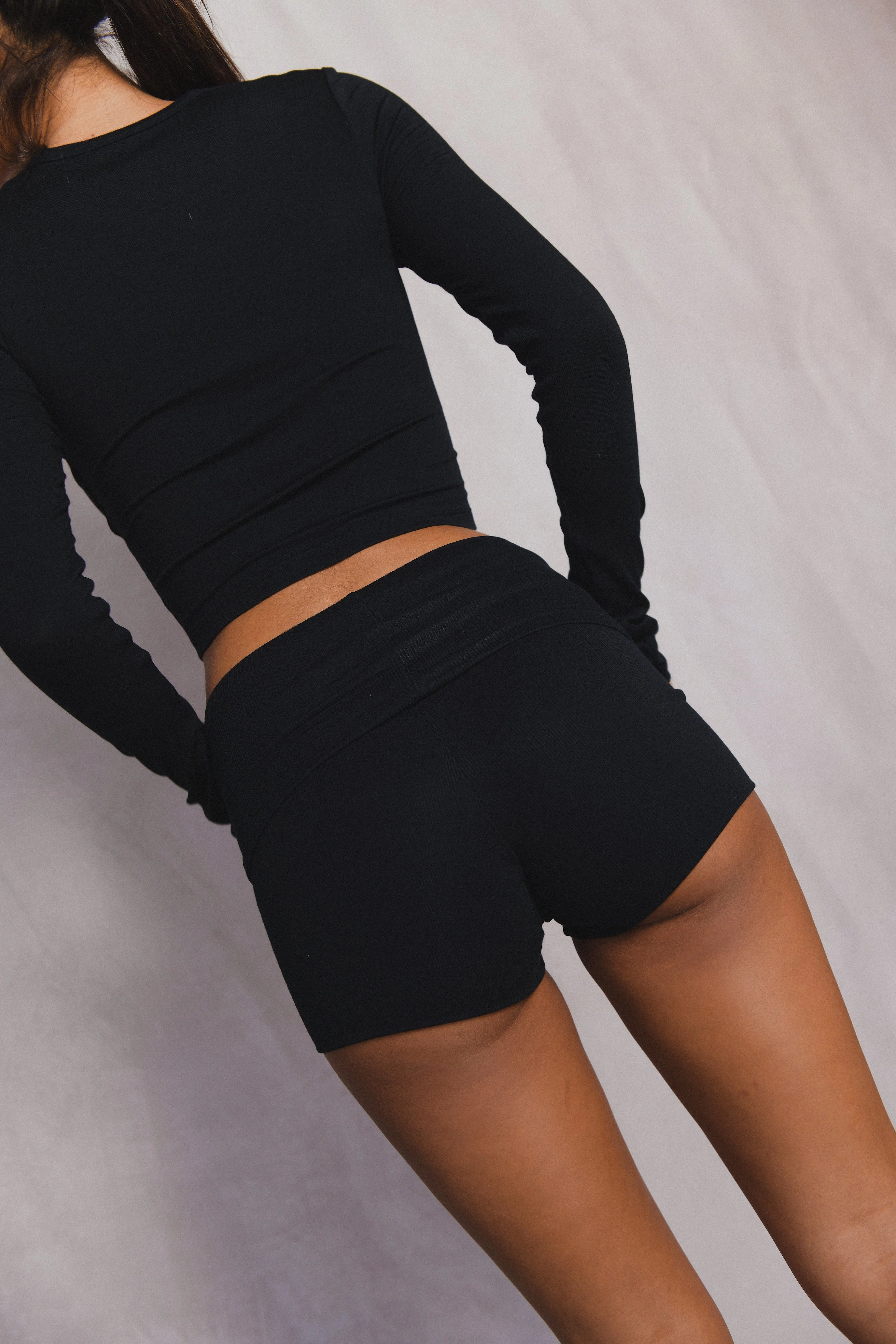 Cozy Short Baby Ribbed - Black Anti Pilling Surface campers