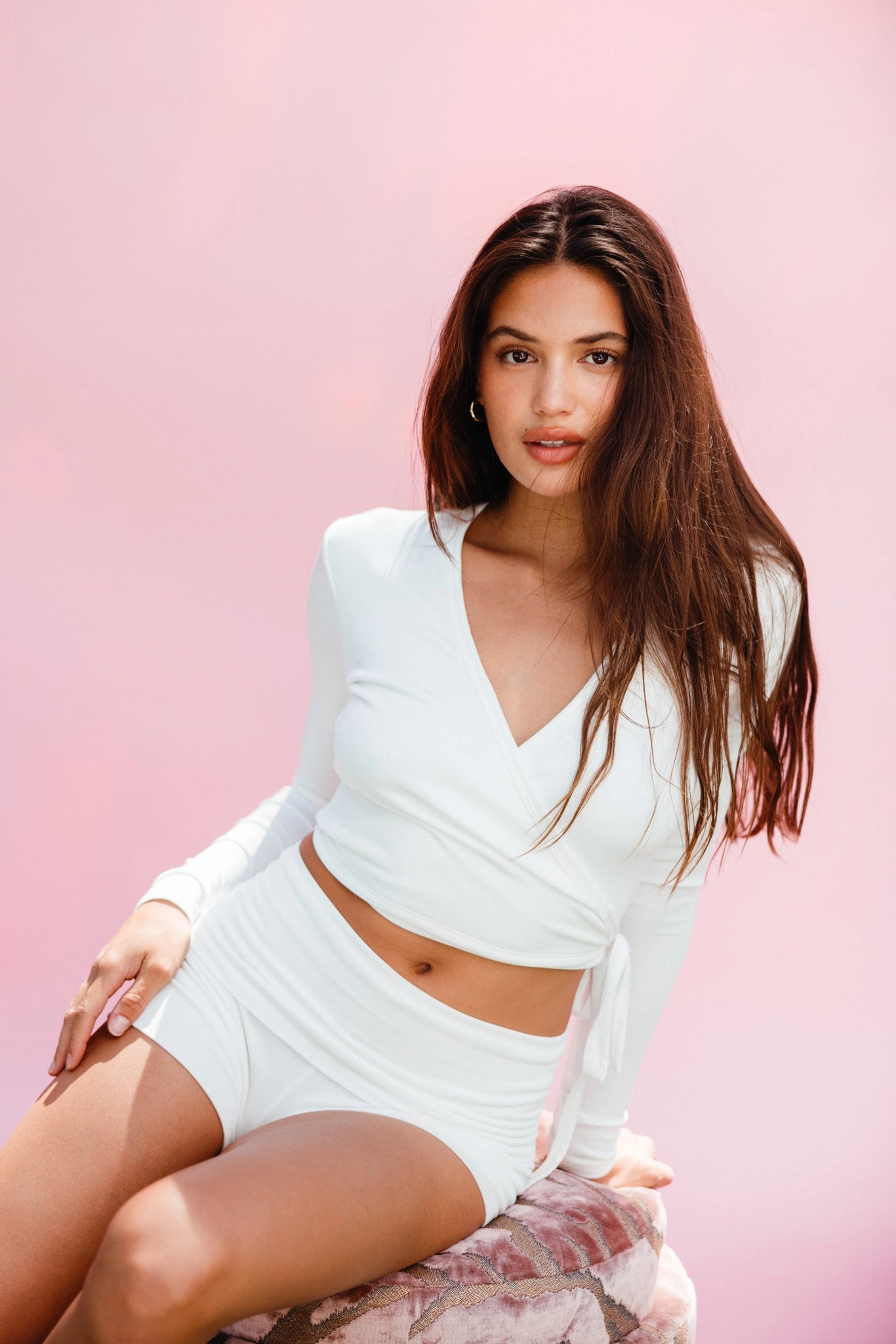 Cozy Short Baby Ribbed - White Swimwear Quick Release Closure