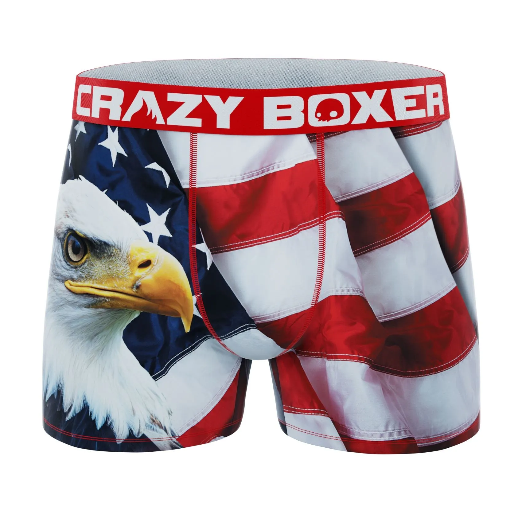 CRAZYBOXER Eagle Red Cash Men's Boxer Briefs (3 pack)