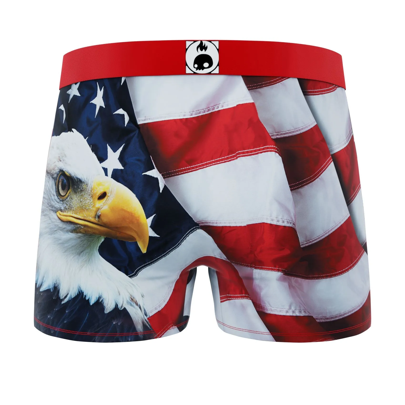 CRAZYBOXER Eagle Red Cash Men's Boxer Briefs (3 pack)