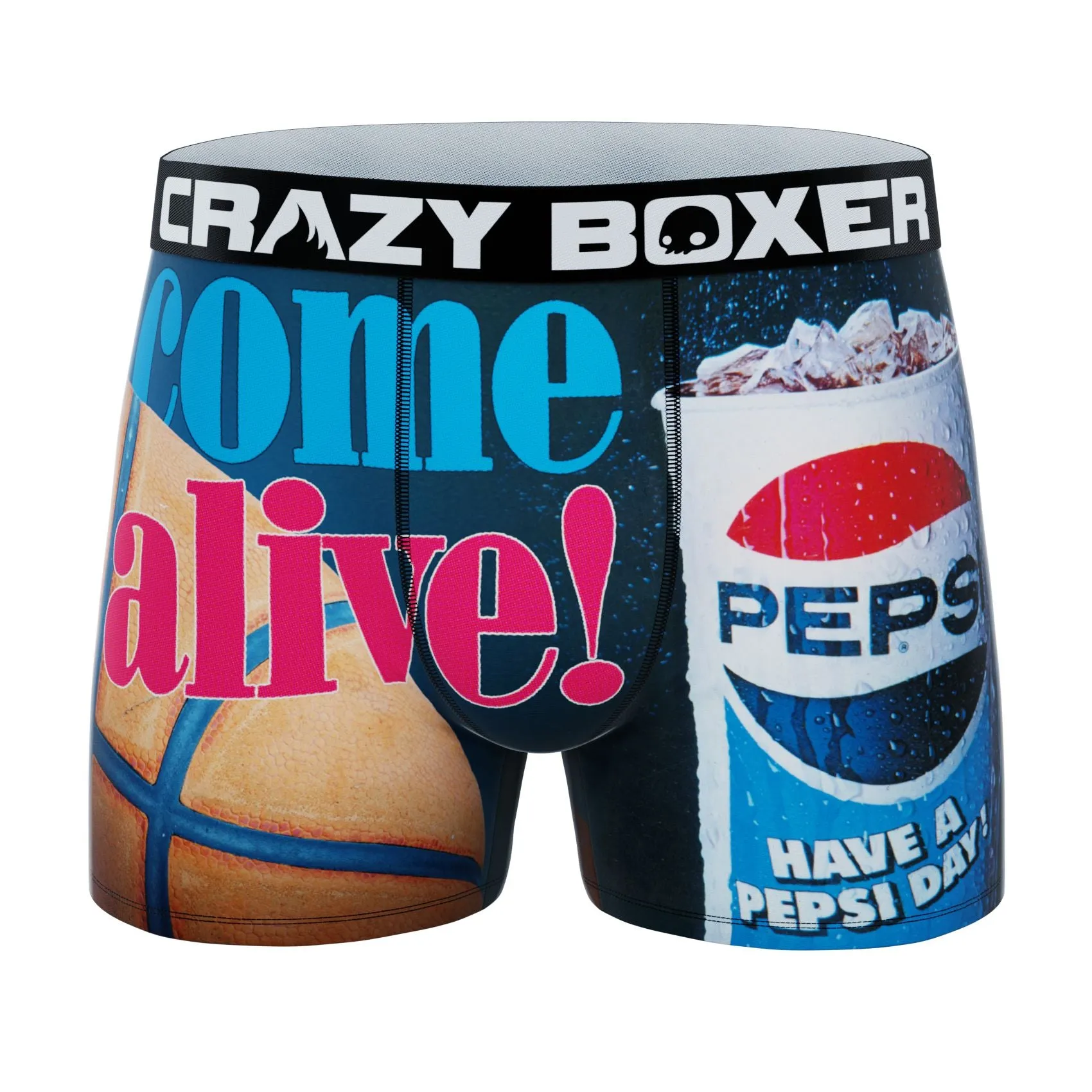 CRAZYBOXER Pepsi Come Alive Men's Boxer Briefs and Socks (Creative Packaging)