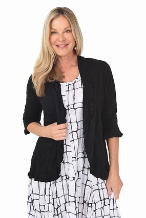 Thermal Regulation Technology Reflective Trim Details Crinkle Bell Sleeve Cardigan