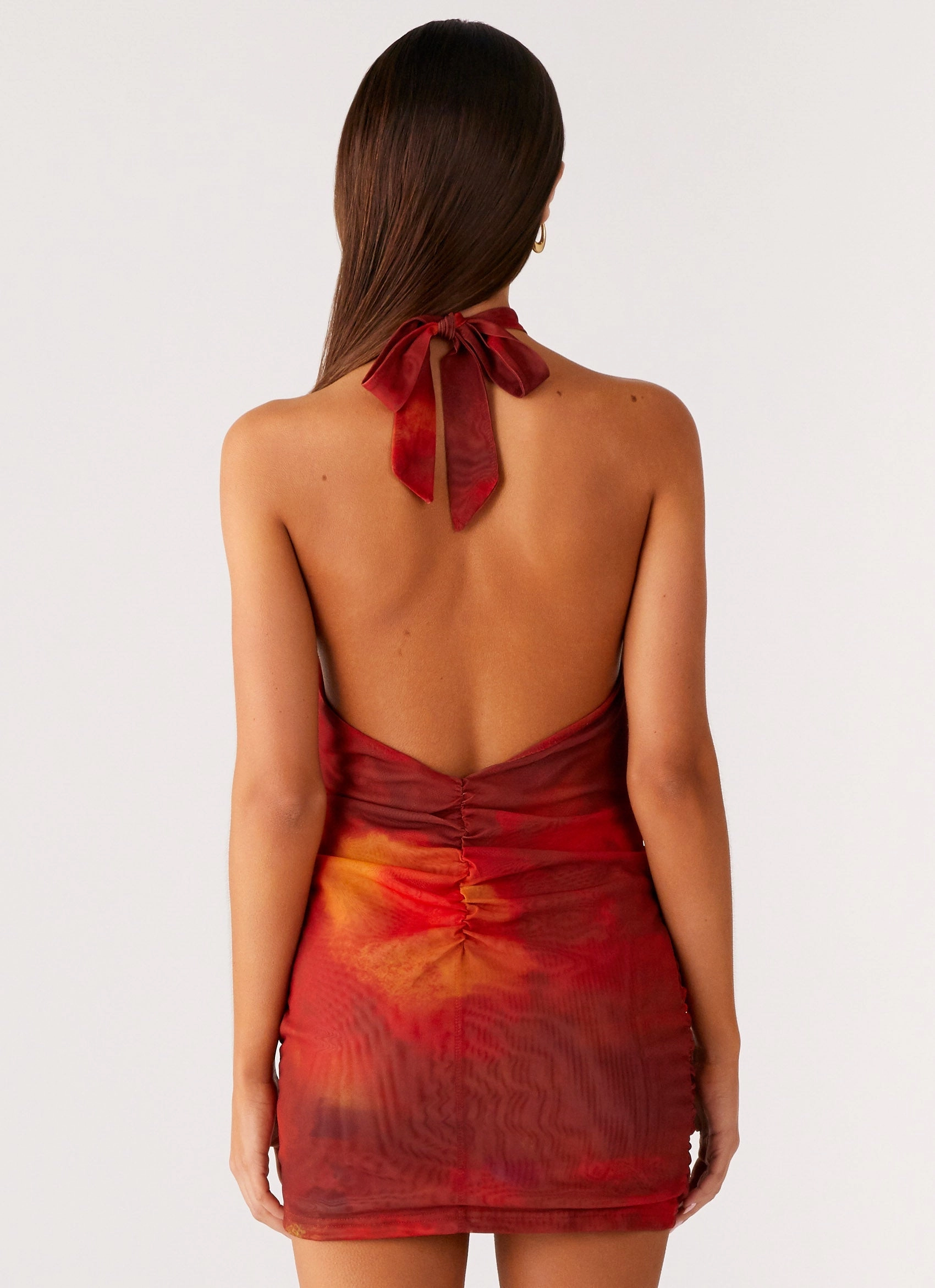 Simple Form Midnight Ember Mini Dress - Scarlet Blur