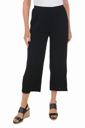 Crinkle Ruched Crop Pant Chilly Day Comfort