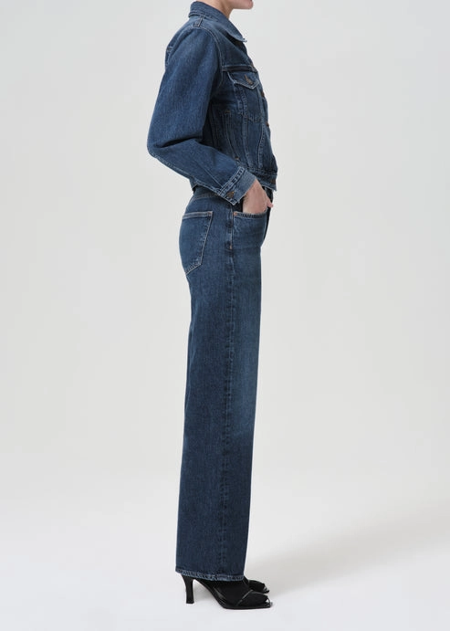 Harper Mid Rise Relaxed Straight Jean in Tempo Traveler Gear Brunch Outfit Casual Friday