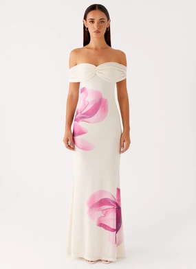 Light Wrap Madeira Maxi Dress - Ivory