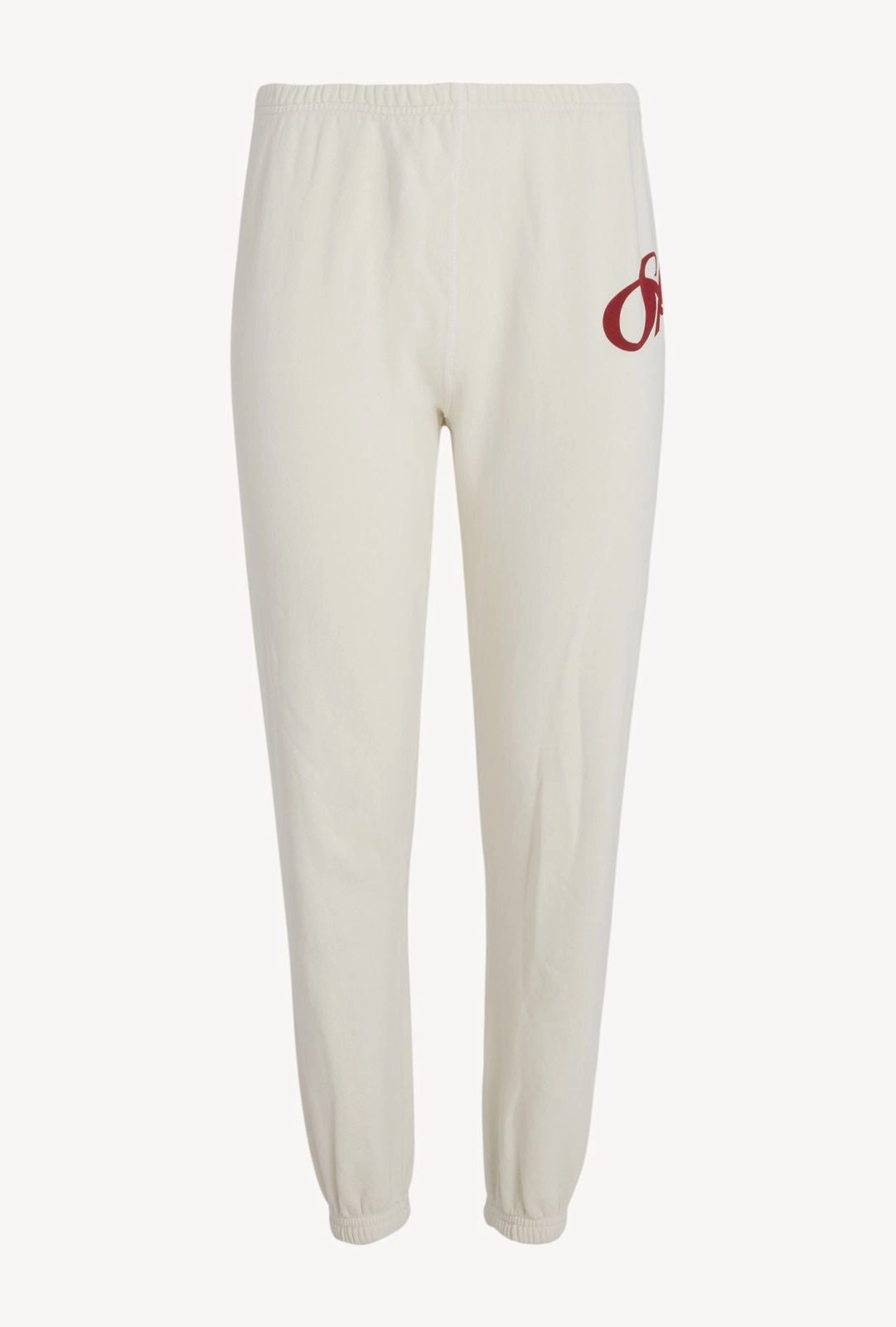 Off White Cotton Logo Script Sweatpants Garment Washed FadeResistantTechnology