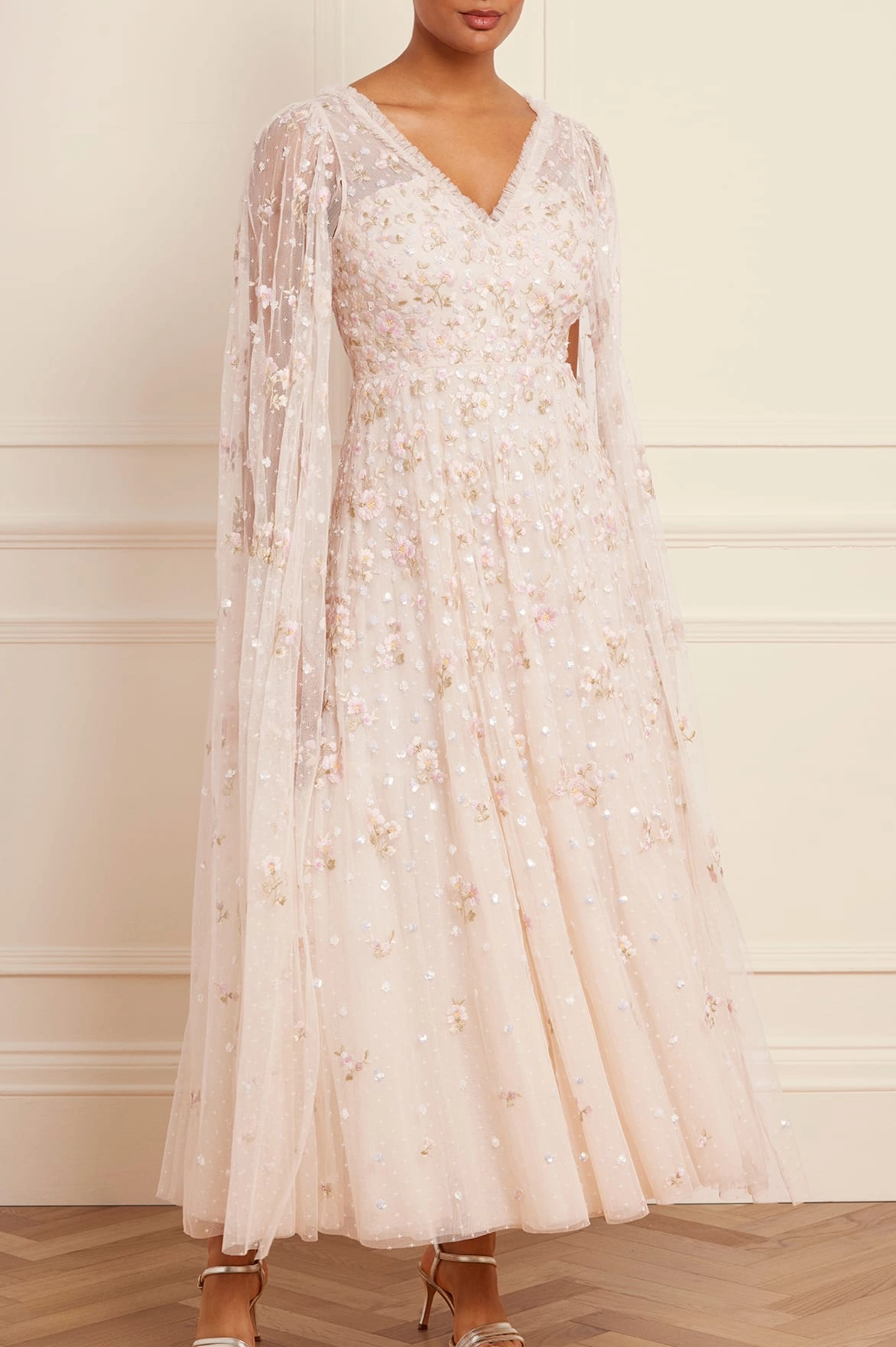 Sleek Look Dahlia Ditsy Ankle Gown