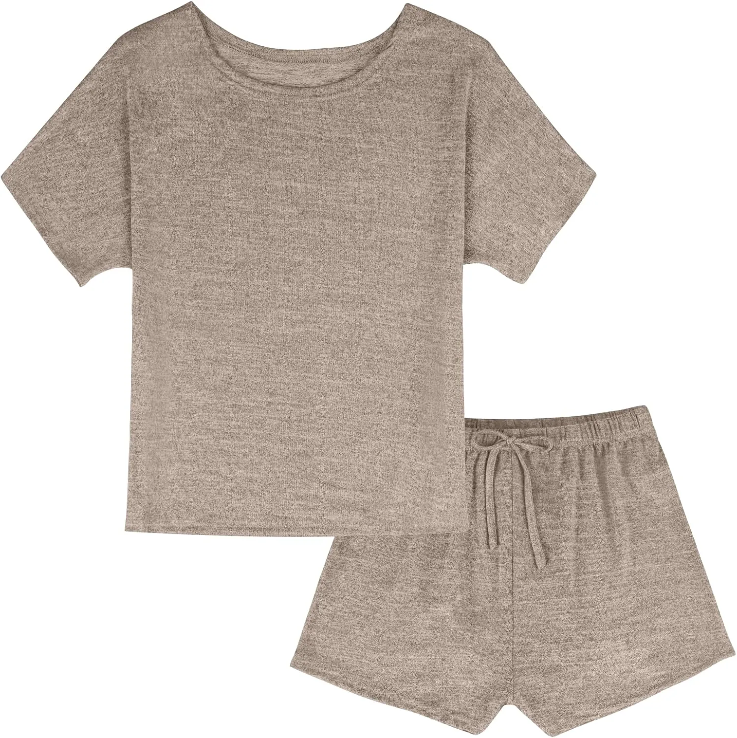 CUPSHE Short Sleeve Pajama Sets for Women Casual Crew Neck 2 Piece Lounge Sets