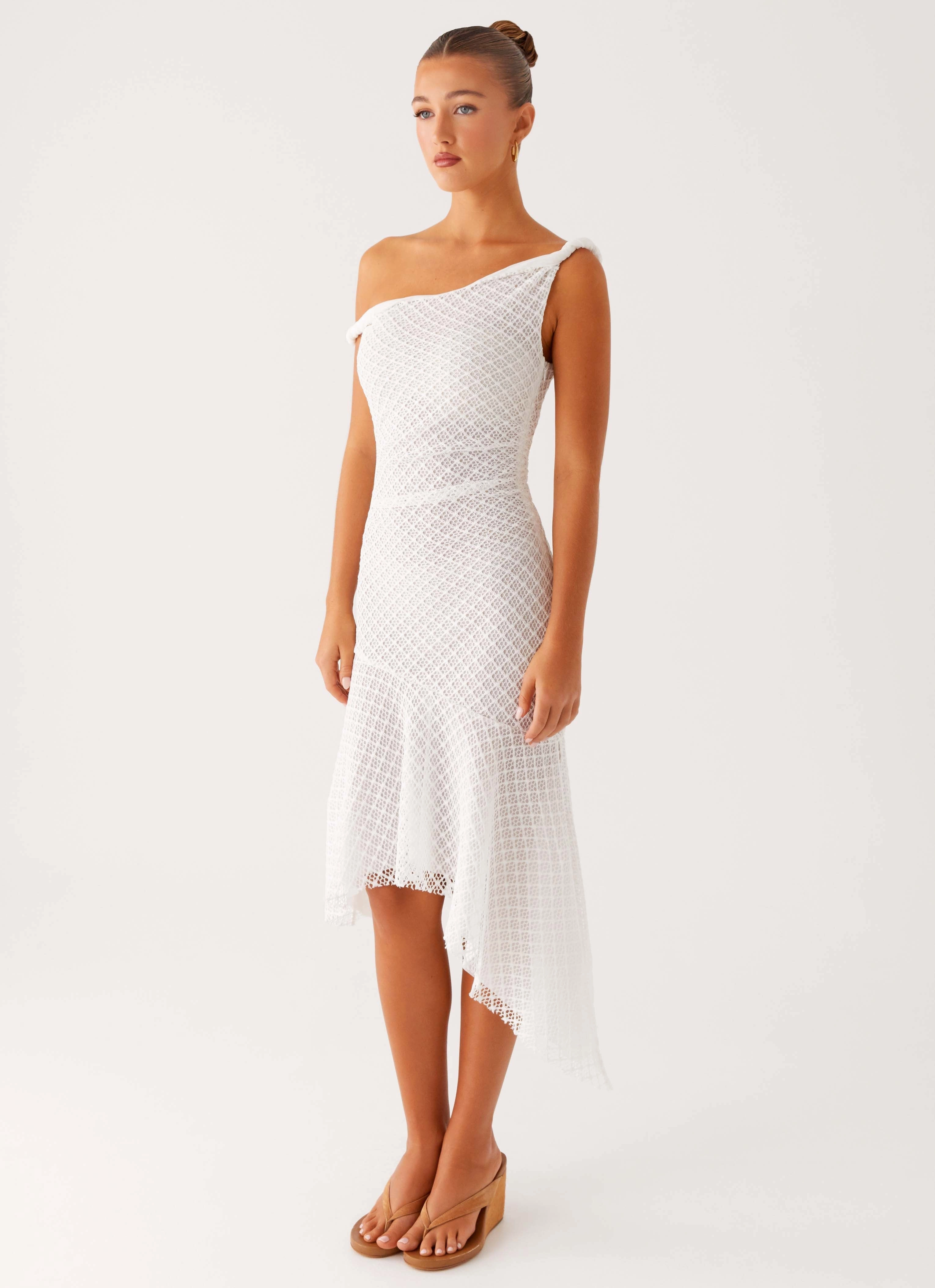 Huntah Midi Dress - Ivory Nature Glow