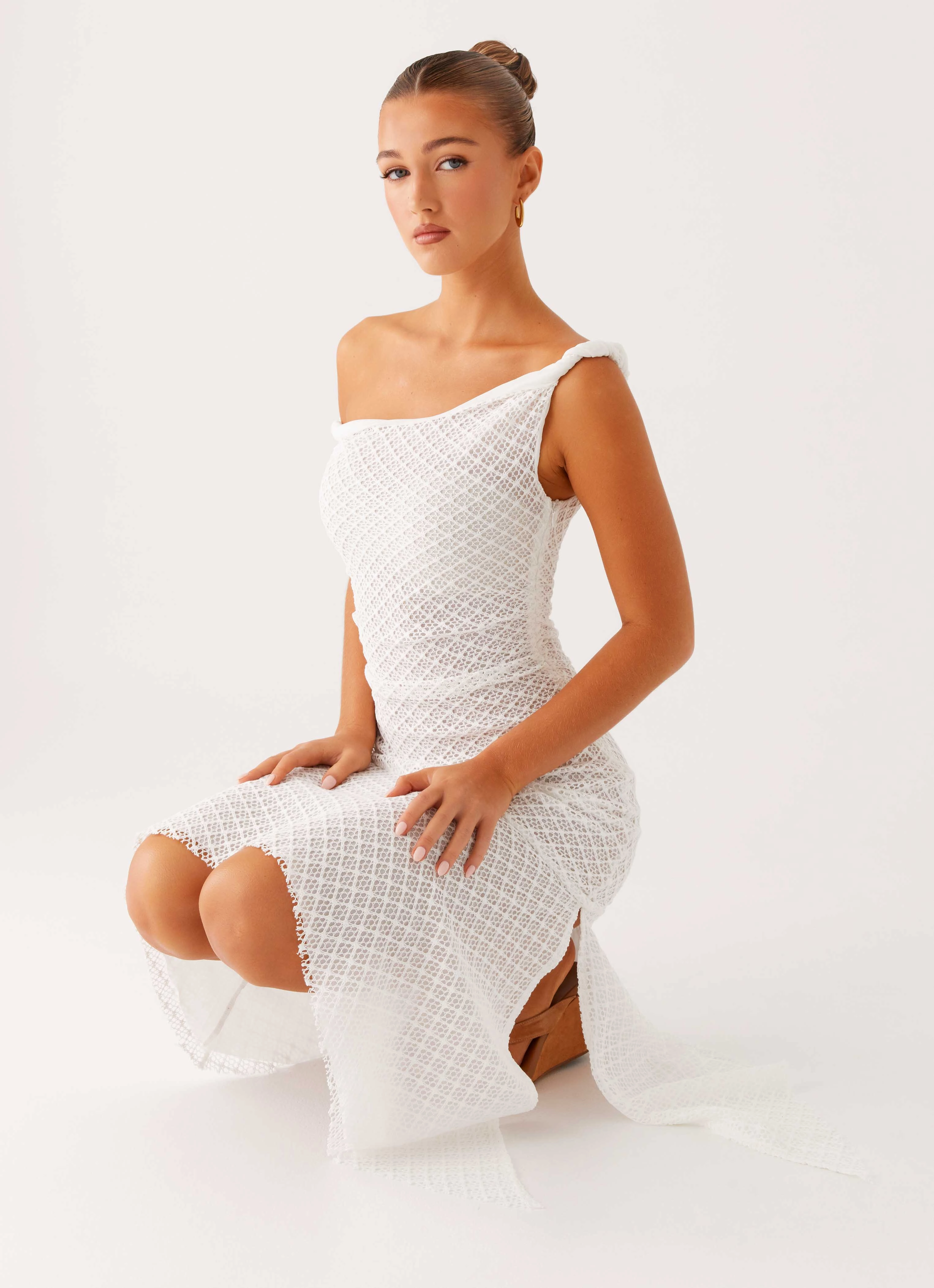 Huntah Midi Dress - Ivory Summer Staple