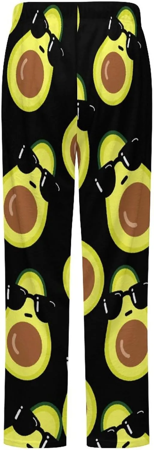 Cute Avocado Women's Flannel Pajama Pants Fleece Lounge Sleep Bottoms PJ