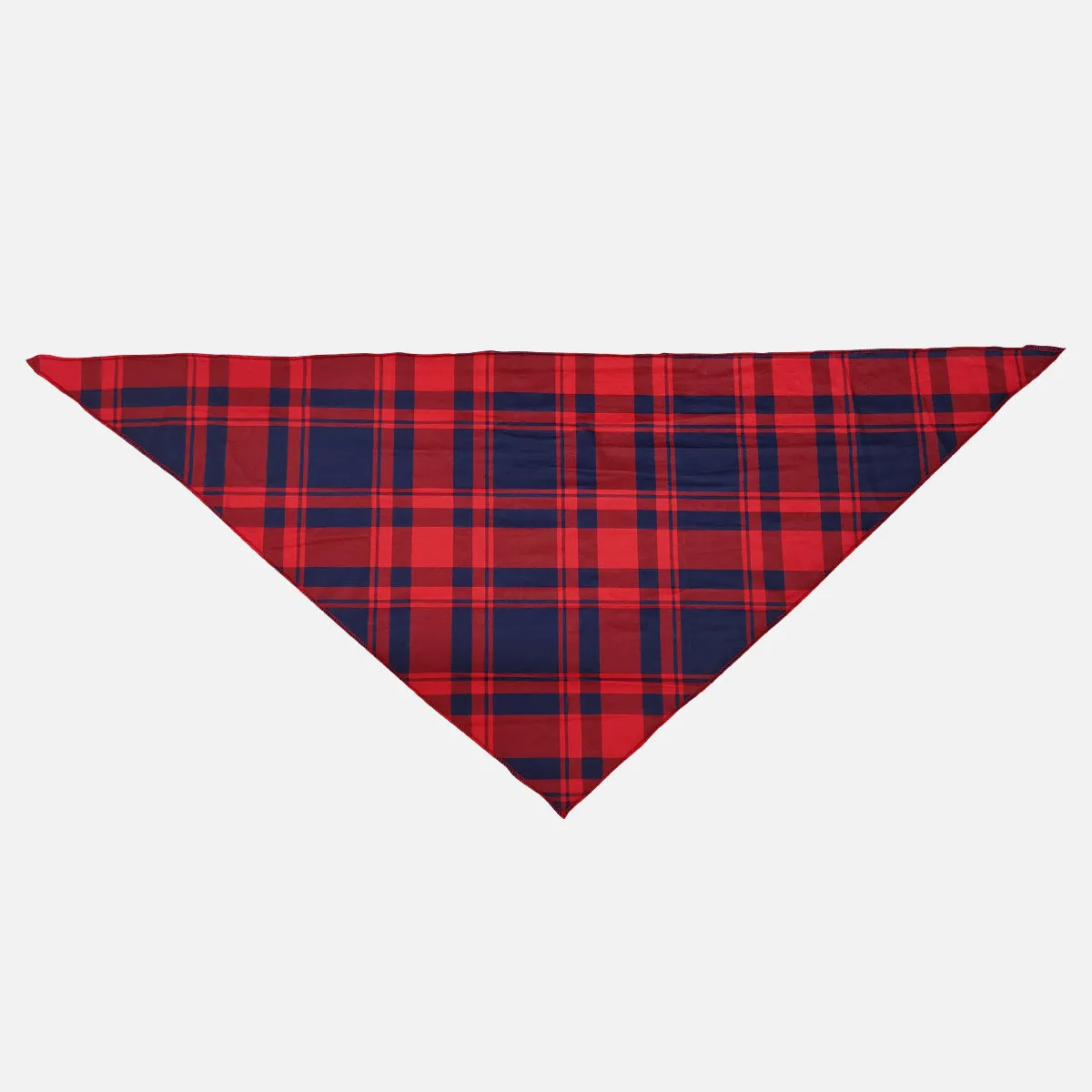 Cute Cartoon Pattern and Slogan Text Printed Red and Blue Plaid Christmas Matching Pajamas