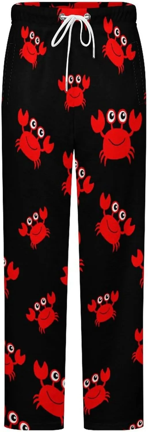 Cute Crab Women's Flannel Pajama Pants Fleece Lounge Sleep Bottoms PJ