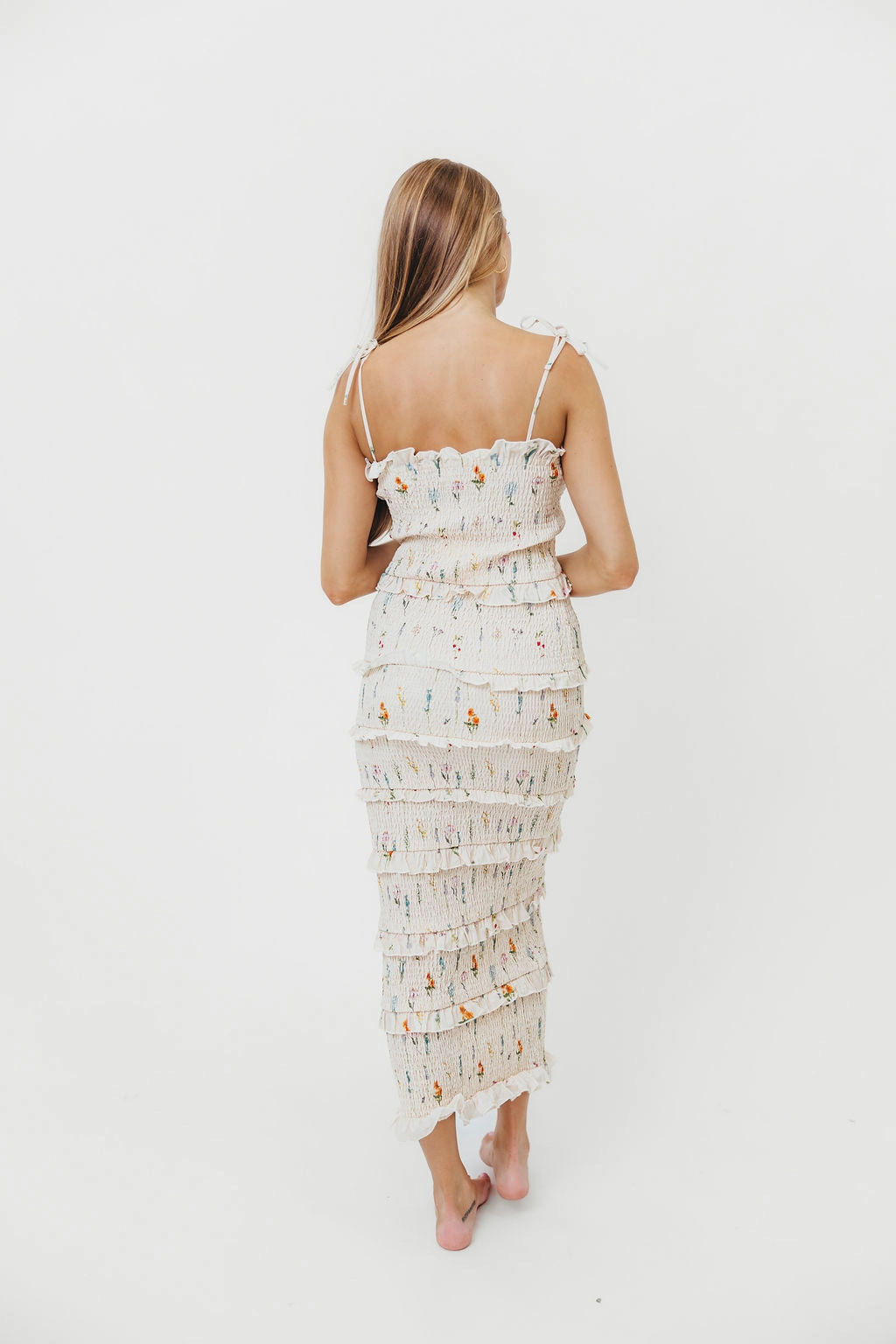 Stylish Feel Sleek Wear Cypress Smocked Midi Dress in Floral *Final-Sale*