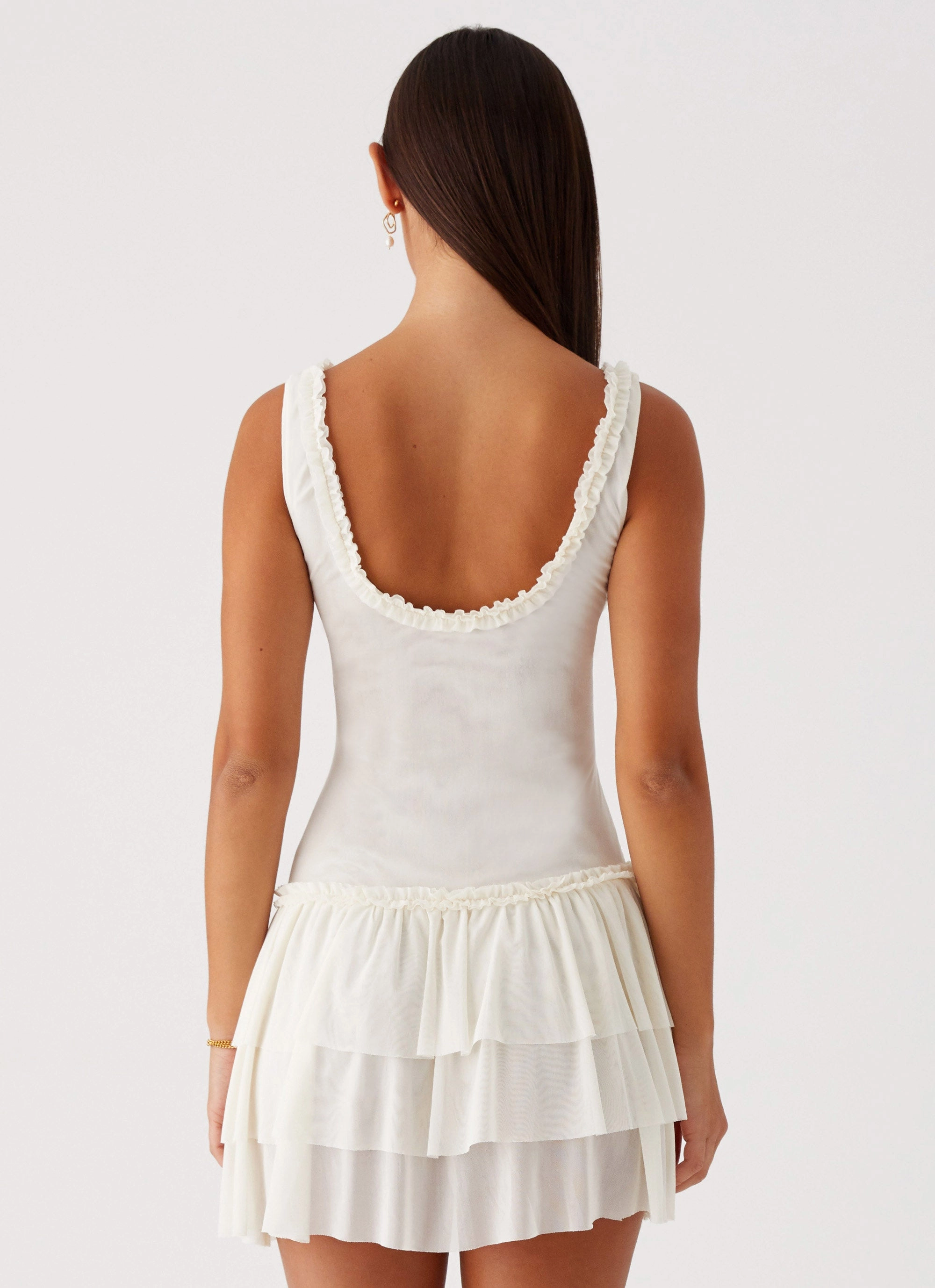 Timeless Edge Bloom Zone Cyprus Mini Dress - Ivory