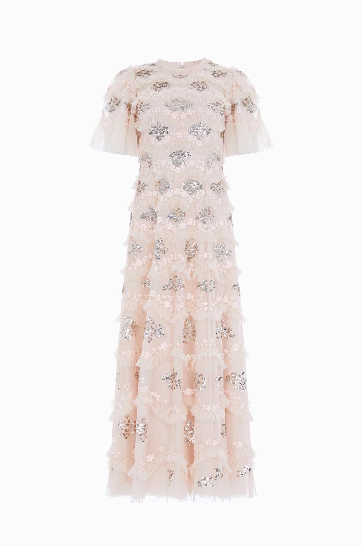Bow Glow Relax Draping Daisy Wave Ankle Gown