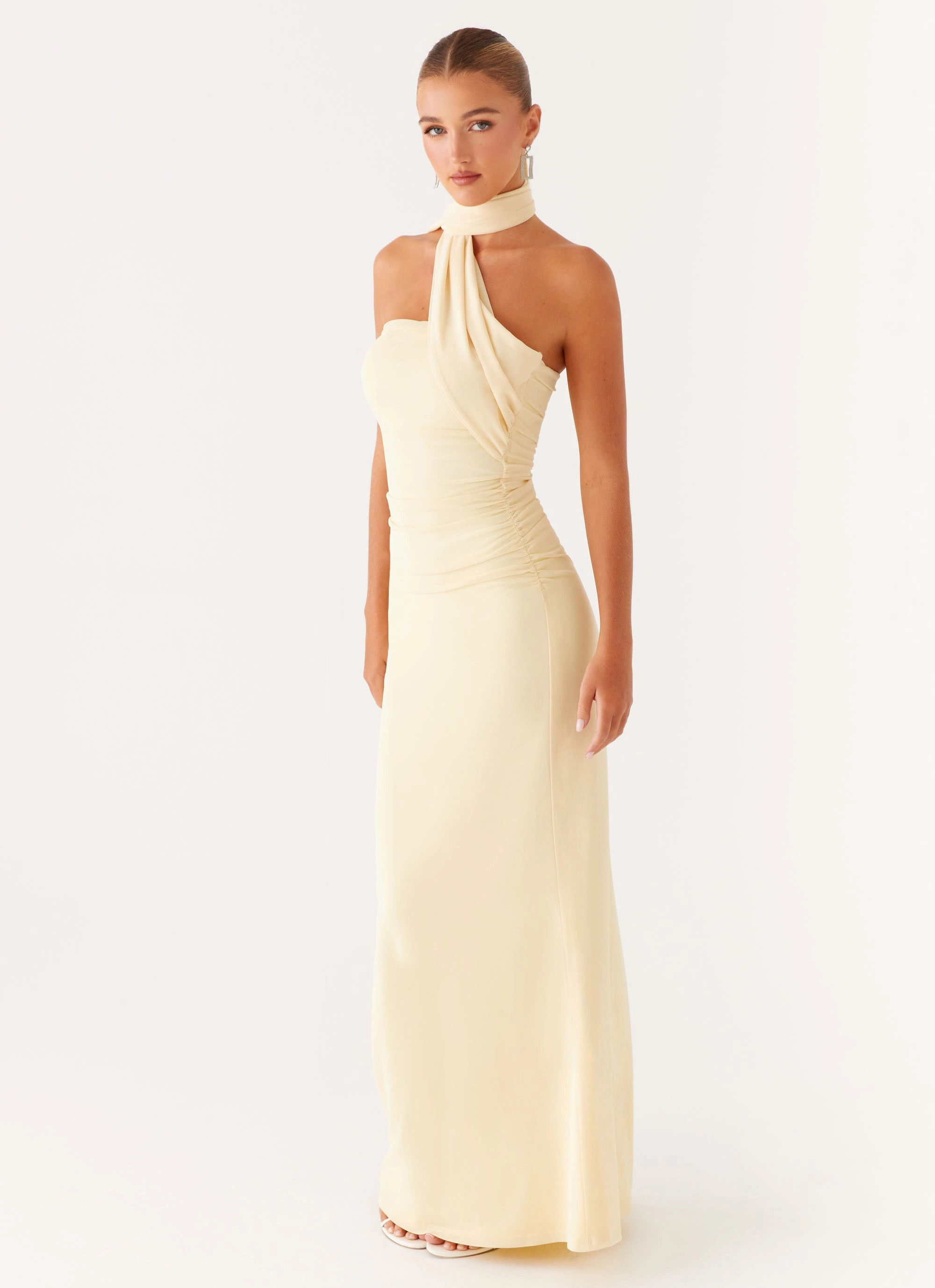 Day Glow Floral Pattern Songbird Maxi Dress - Yellow