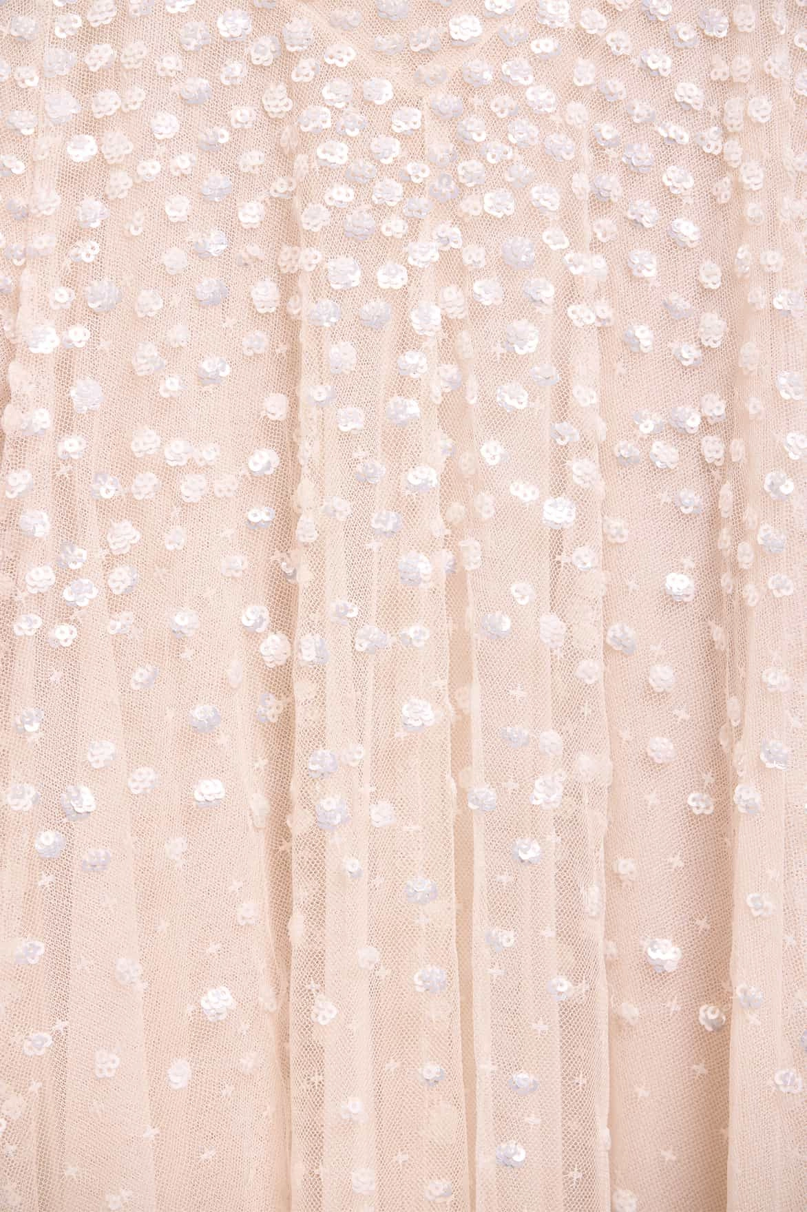 Dappled Sequin Cape Ankle Gown Travel-Pack