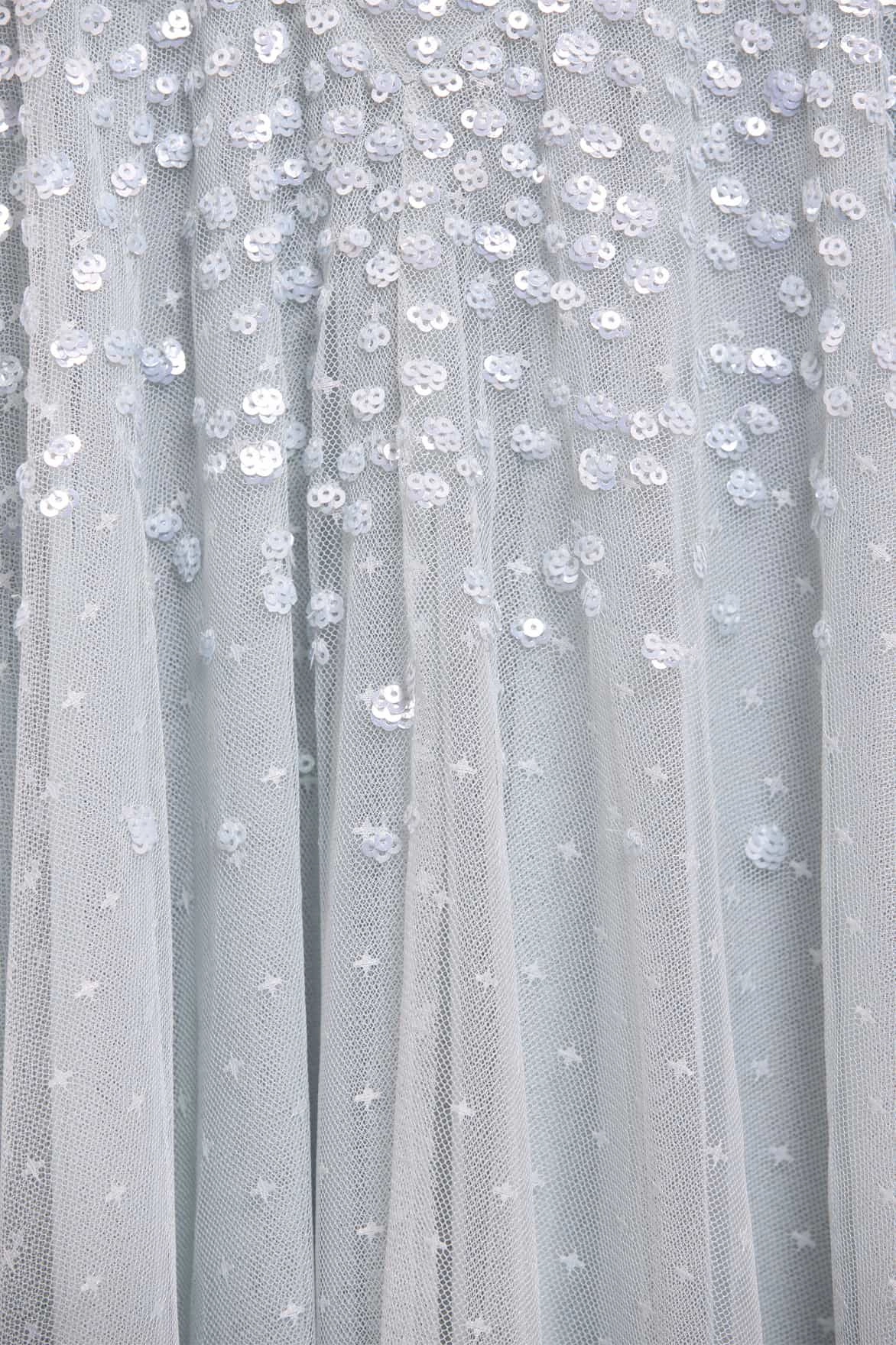 Light Comfort Dappled Sequin Off-Shoulder Ballerina Dress