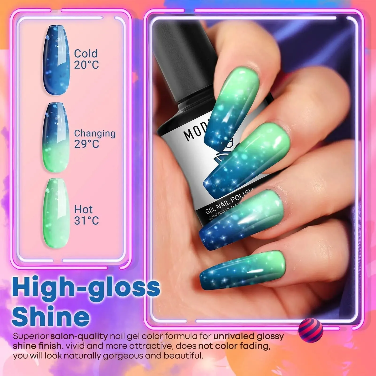 Dark Elf - 6Pcs Gel Polish Set 7ml