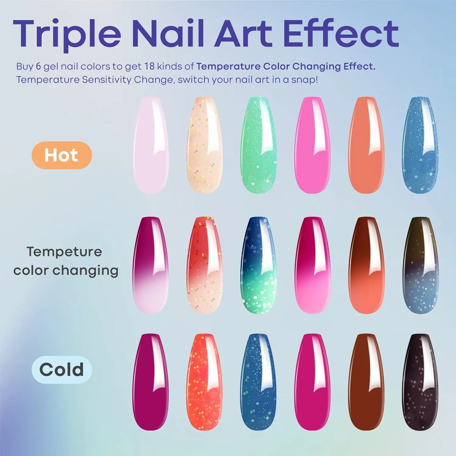 Dark Elf - 6Pcs Gel Polish Set 7ml