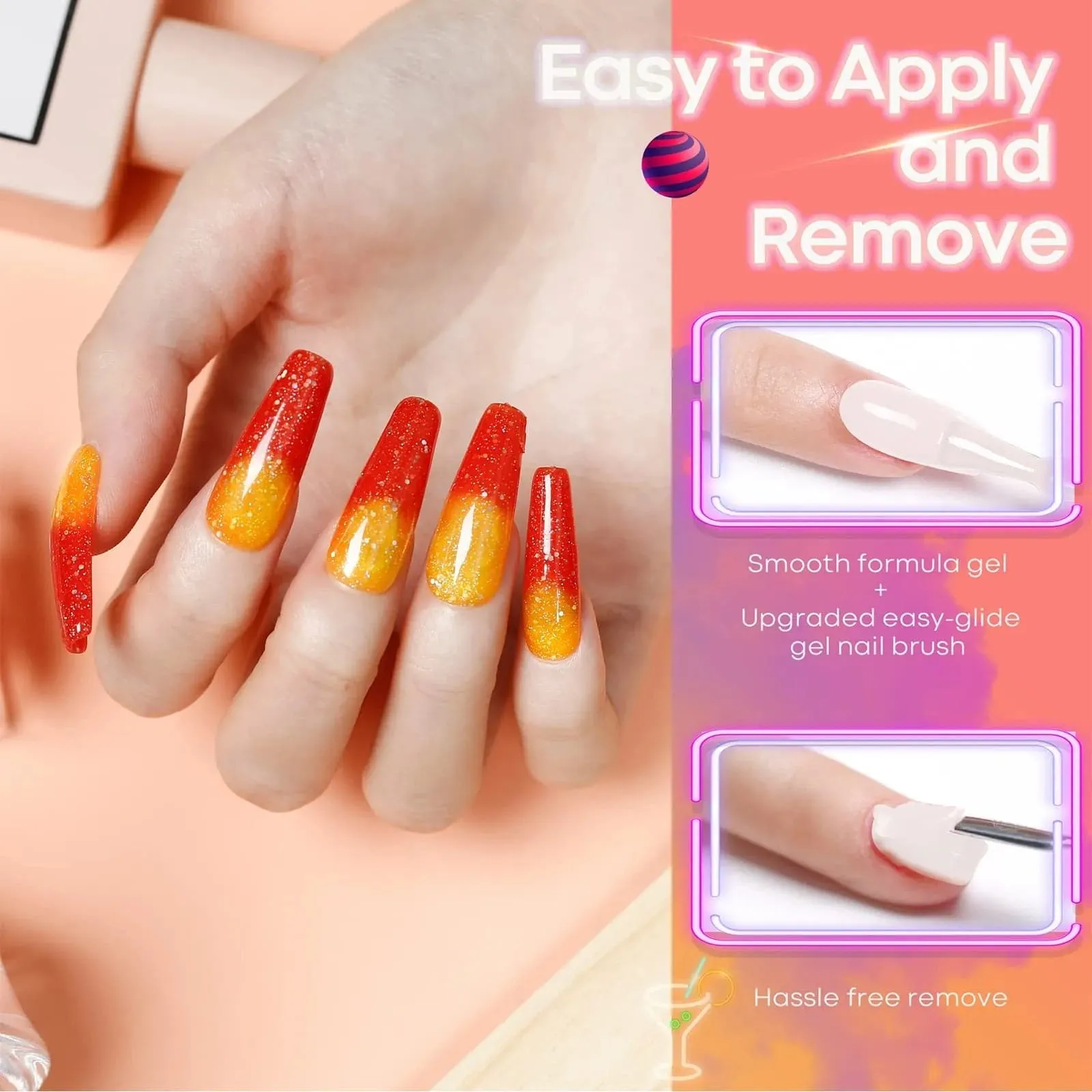 Dark Elf - 6Pcs Gel Polish Set 7ml