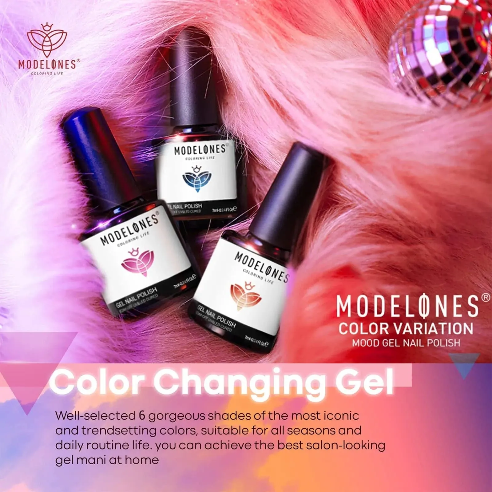 Dark Elf - 6Pcs Gel Polish Set 7ml