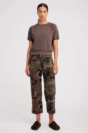 Dark Camouflage Slash Pocket Trousers Breath Fit