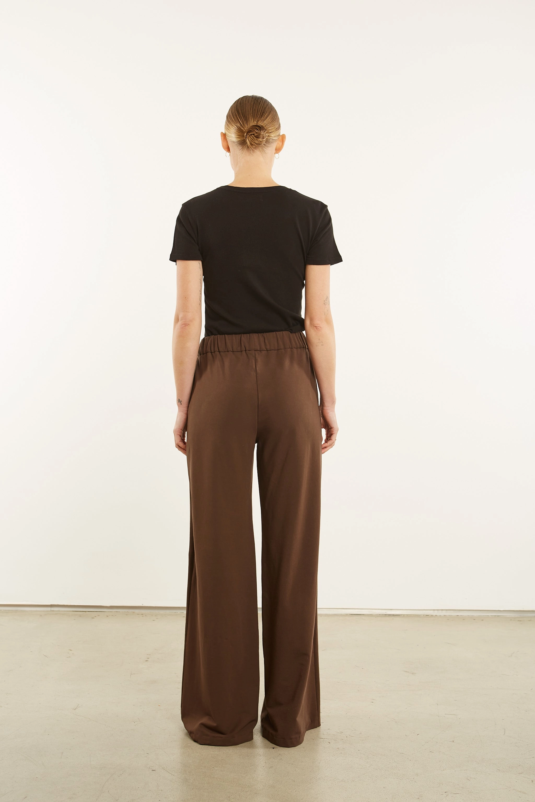 ComfortStretch Dark Chocolate City Wide Leg Pants