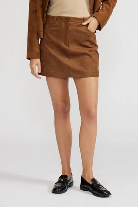 DARRY SUEDE MINI SKIRT Artisan Print