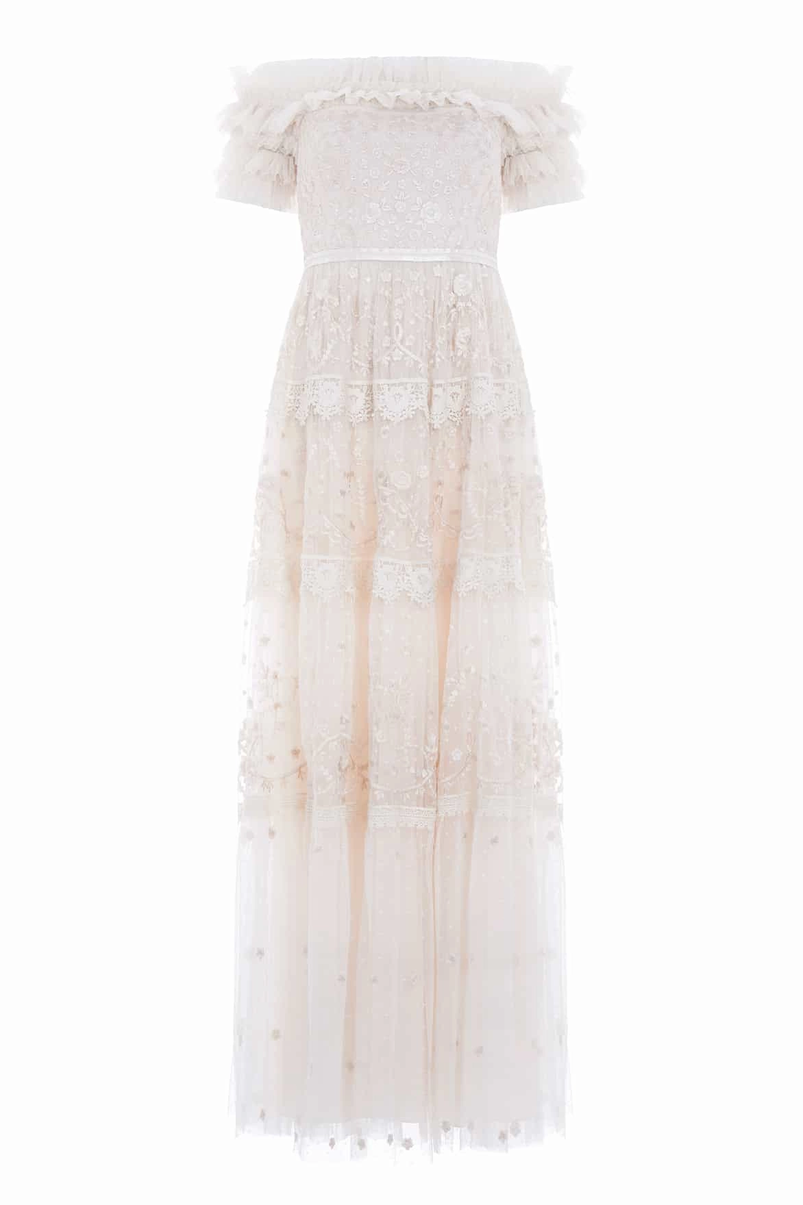 Flattering Silhouette Midsummer Lace Off-Shoulder Gown