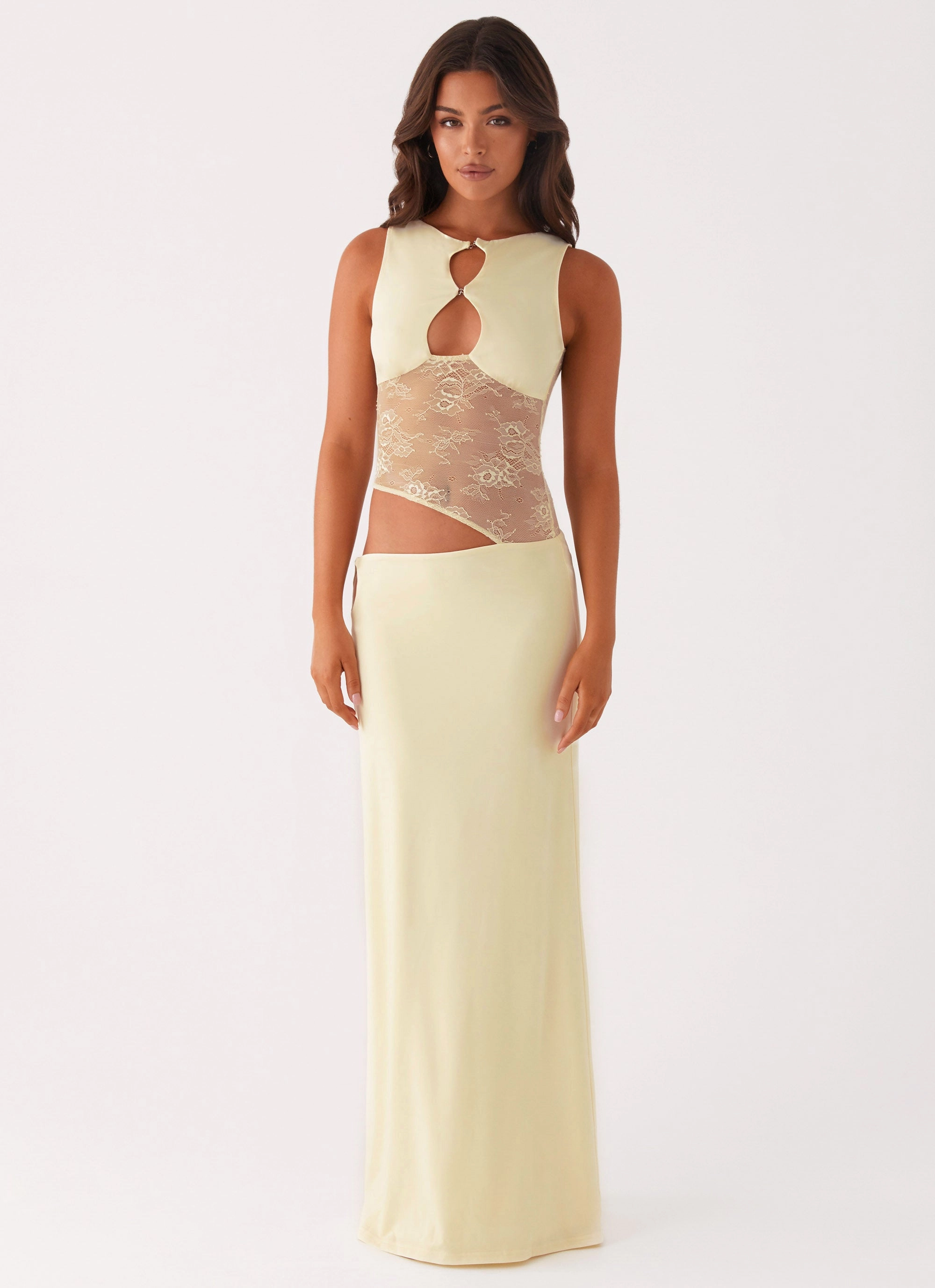 Minimalist Elegance Fashion Mix Prophecy Maxi Dress - Yellow