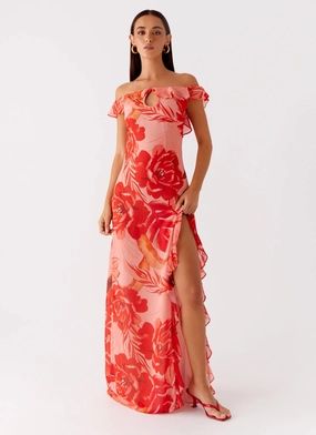 Repair-Friendly Cassiday Maxi Dress - Sicily Sunsets Print