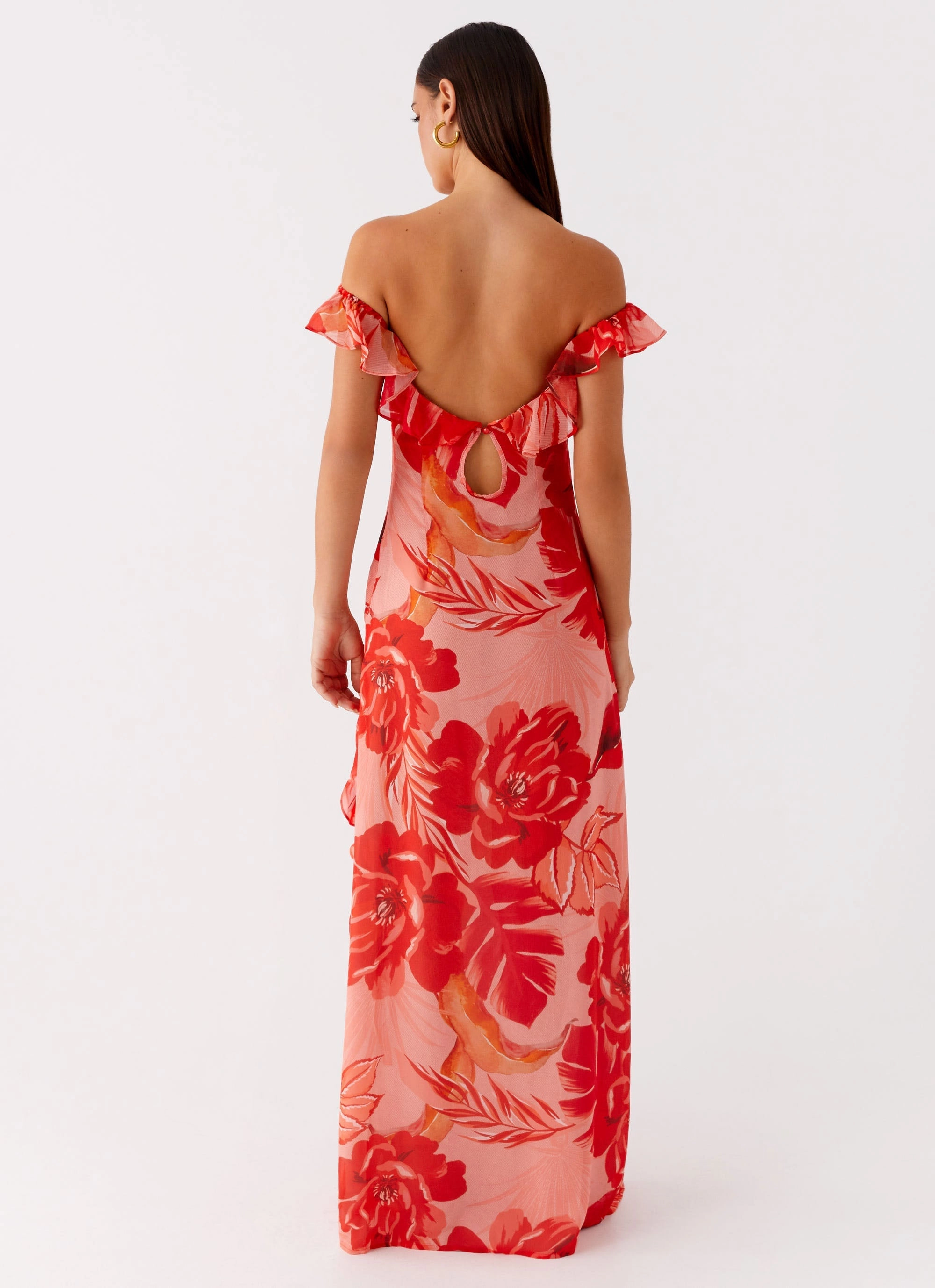 Cassiday Maxi Dress - Sicily Sunsets Print Soft Balance All-day Comfort
