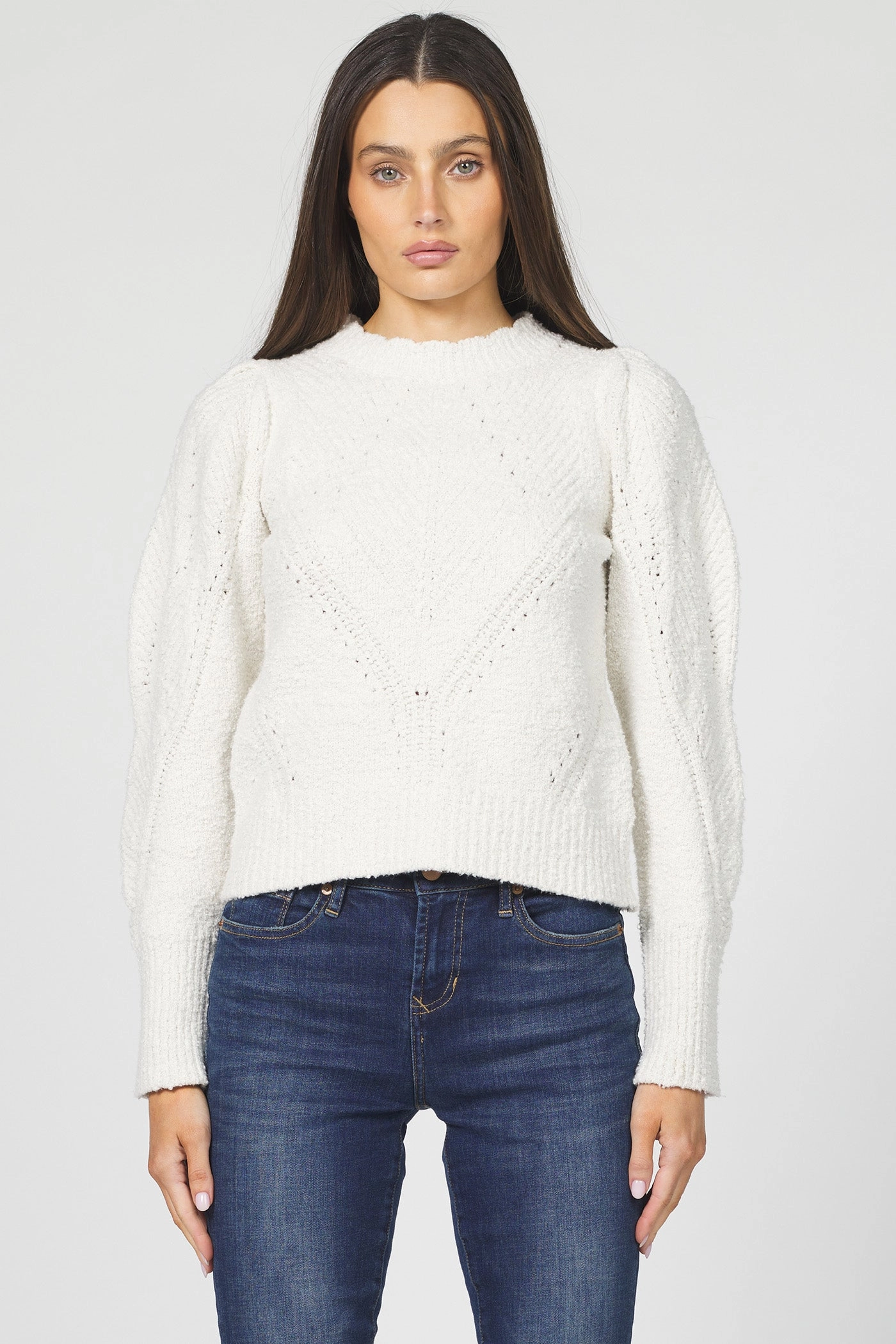 Dear John Aliza Ivory Sweater Soft Touch Blend