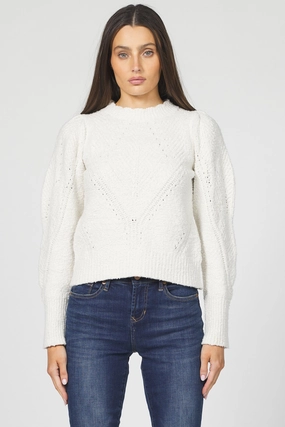 Dear John Aliza Ivory Sweater Soft Touch Blend