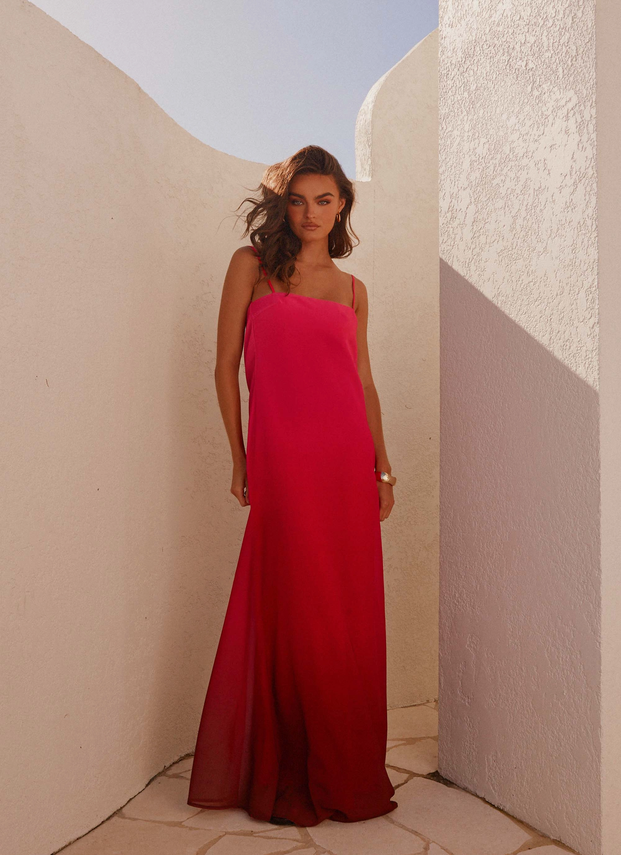 Marianne Maxi Dress - Fuchsia Gradient Soft Cut