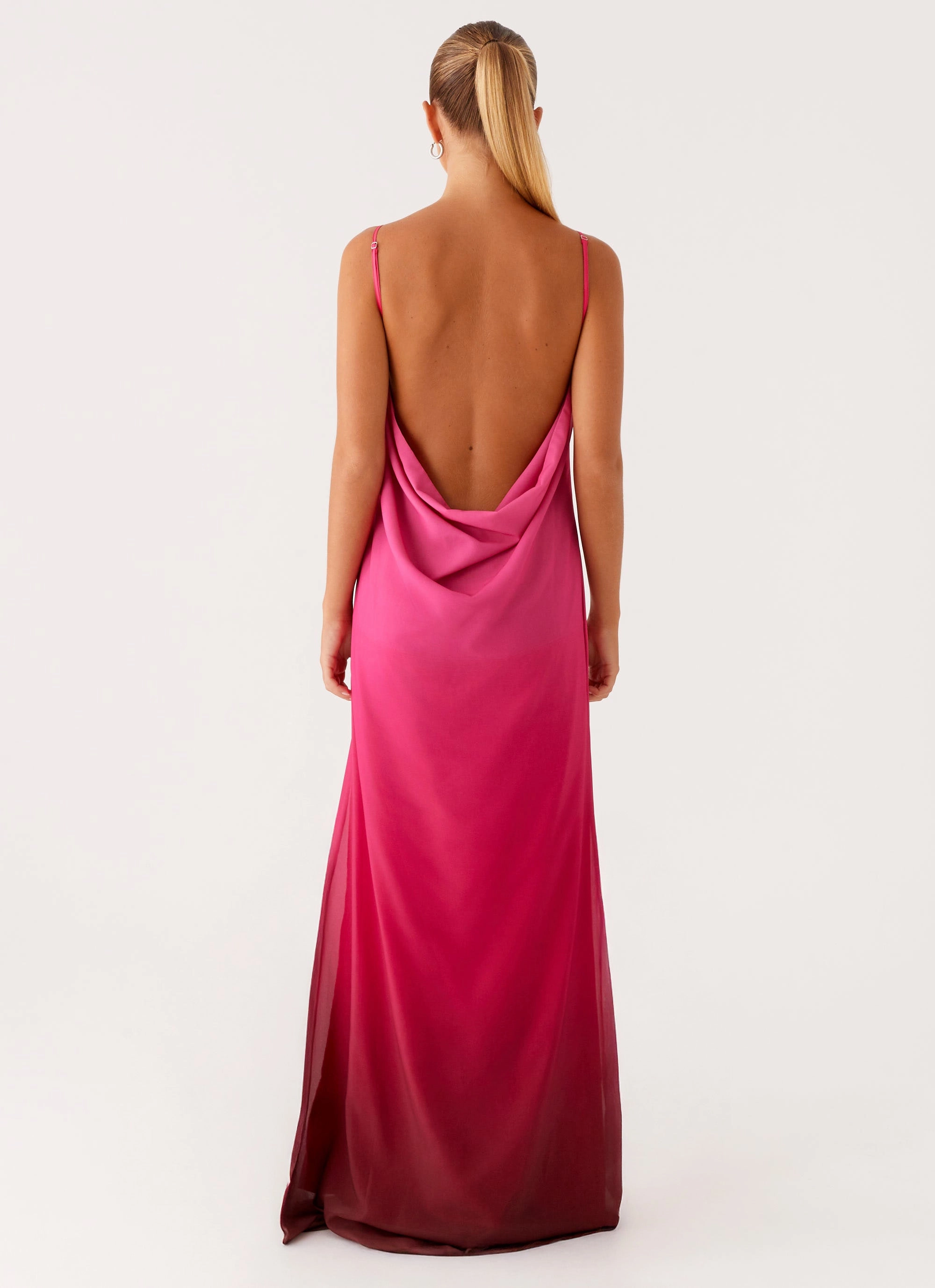 Shine Skin Marianne Maxi Dress - Fuchsia Gradient