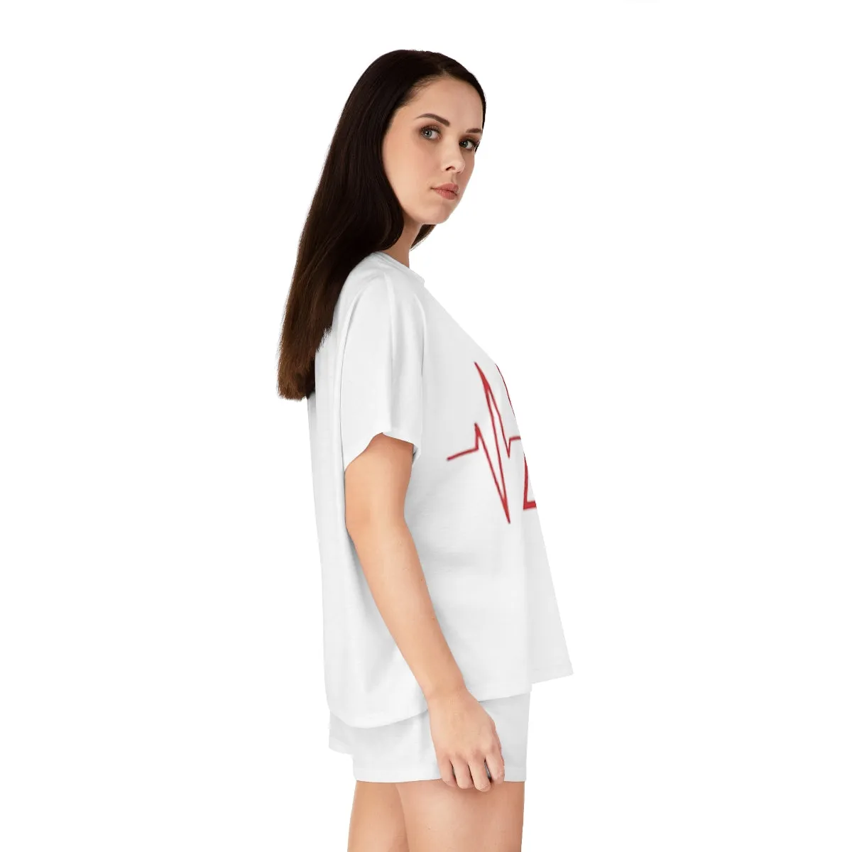 Delta Heartbeat Women's Short Pajama Set (AOP)