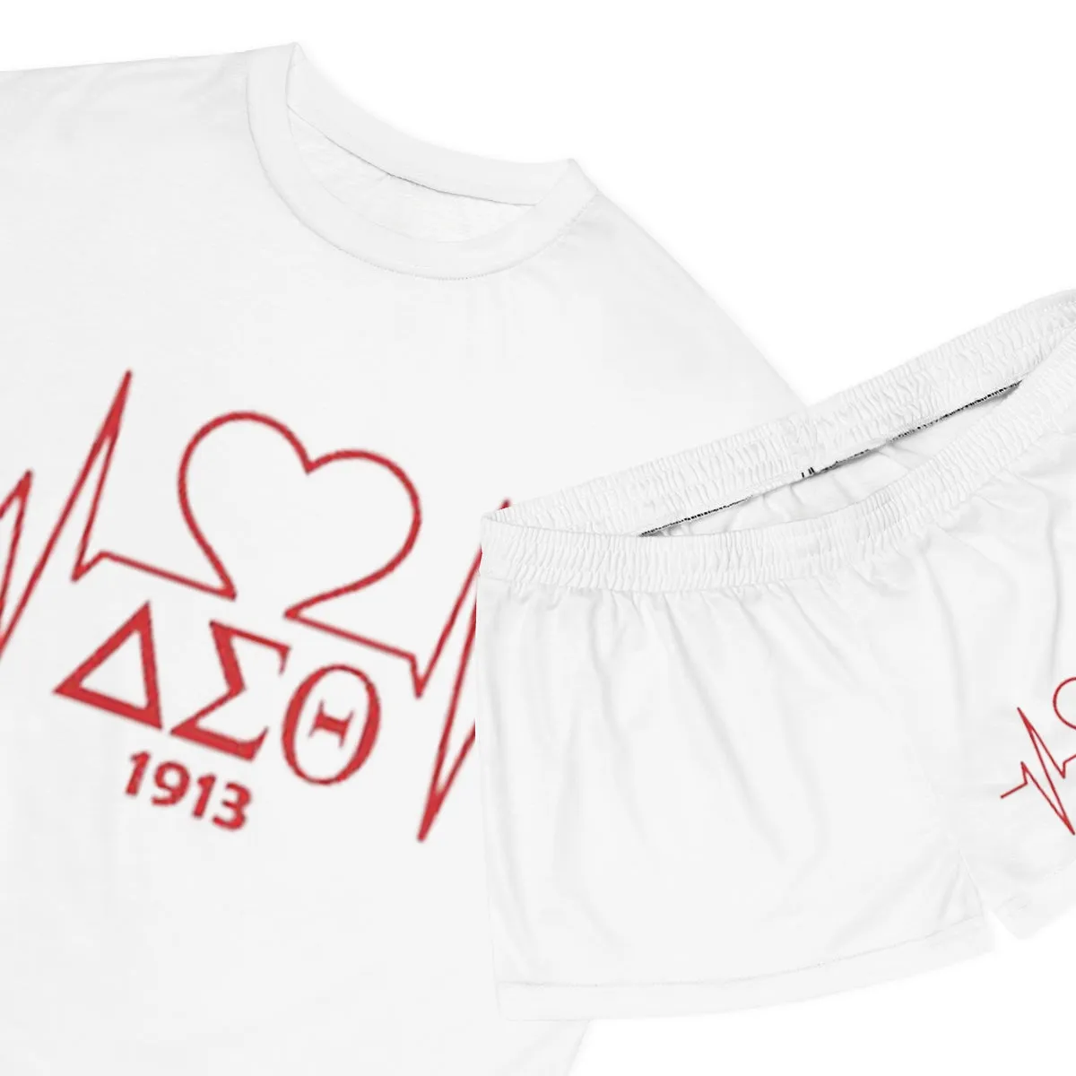 Delta Heartbeat Women's Short Pajama Set (AOP)