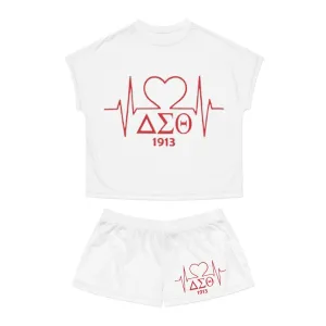 Delta Heartbeat Women's Short Pajama Set (AOP)