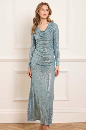 Soft touch evening dress Erin Long Sleeve Gown