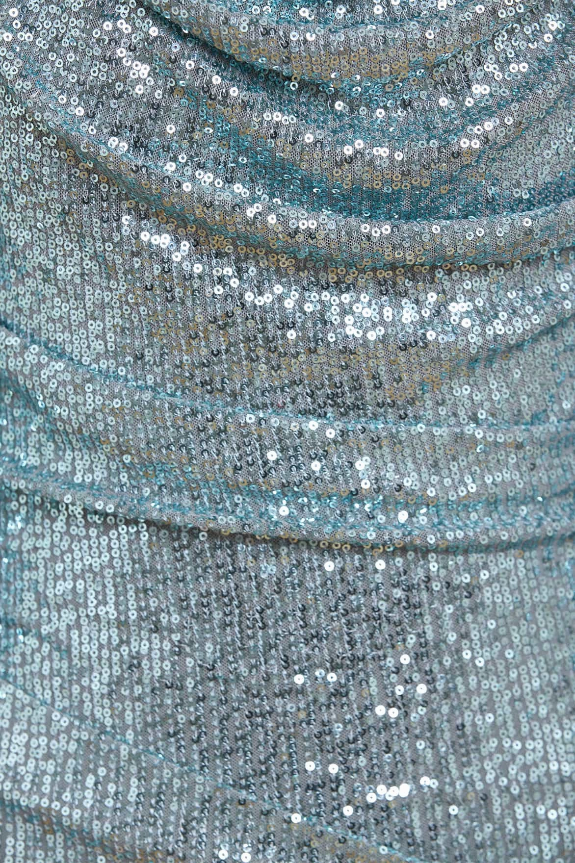 Chic Motion Crystal-Detail Erin Long Sleeve Gown