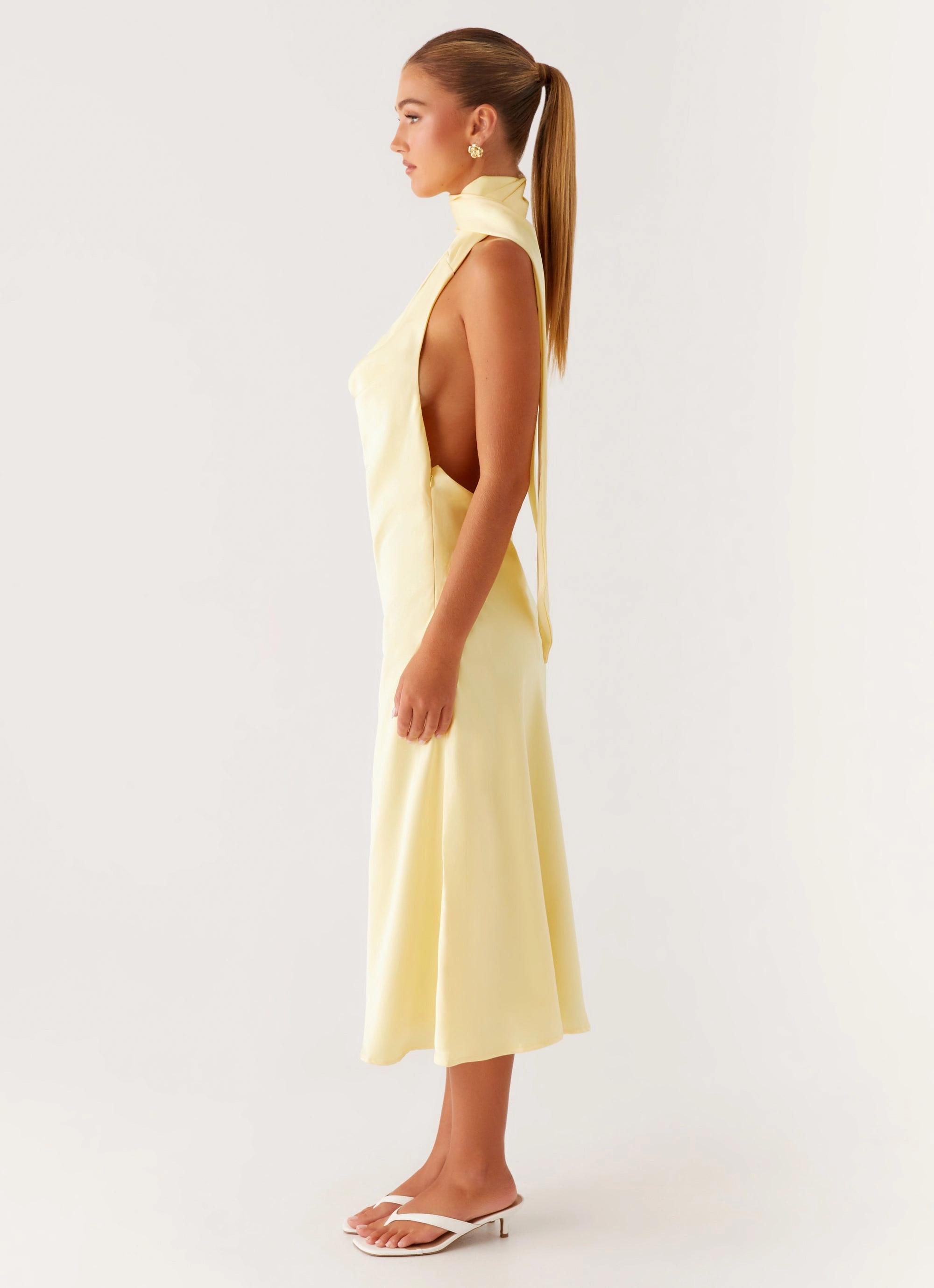 Sonny Midi Dress - Yellow Minimalist Elegance