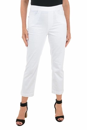 Denim Straight Leg Crop Pant Tailored Fit