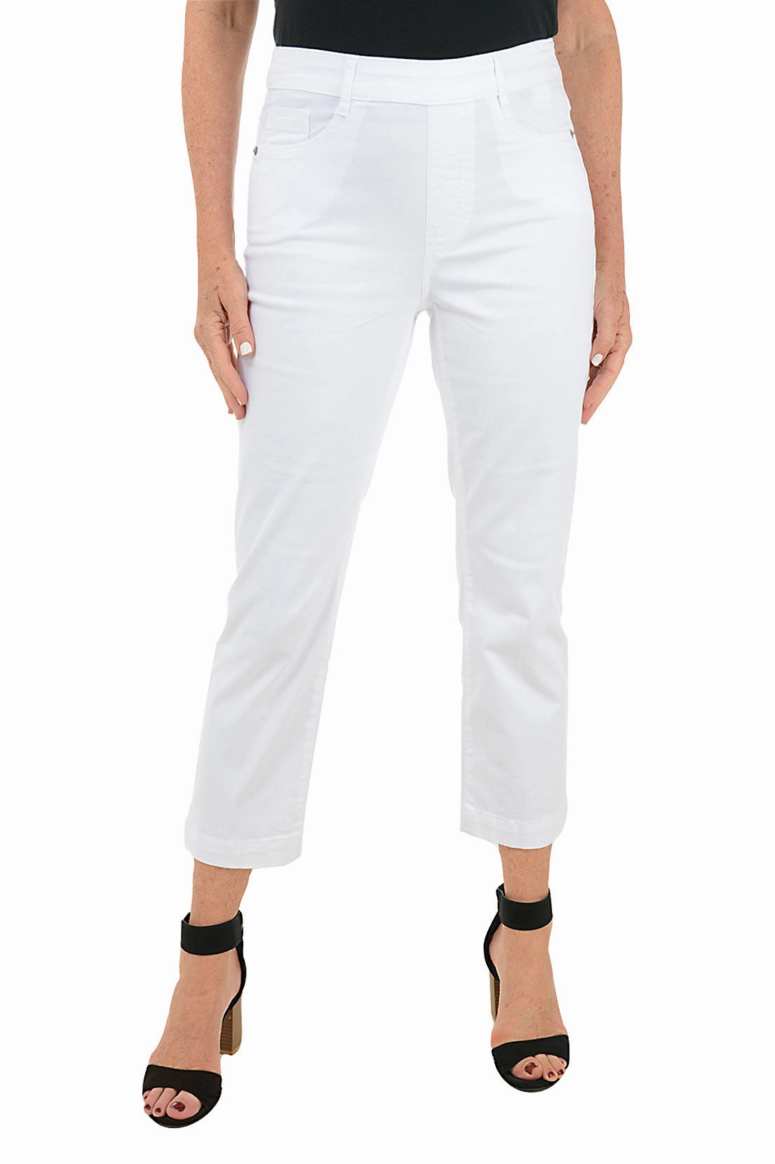 Comfort Wearable Denim Straight Leg Crop Pant