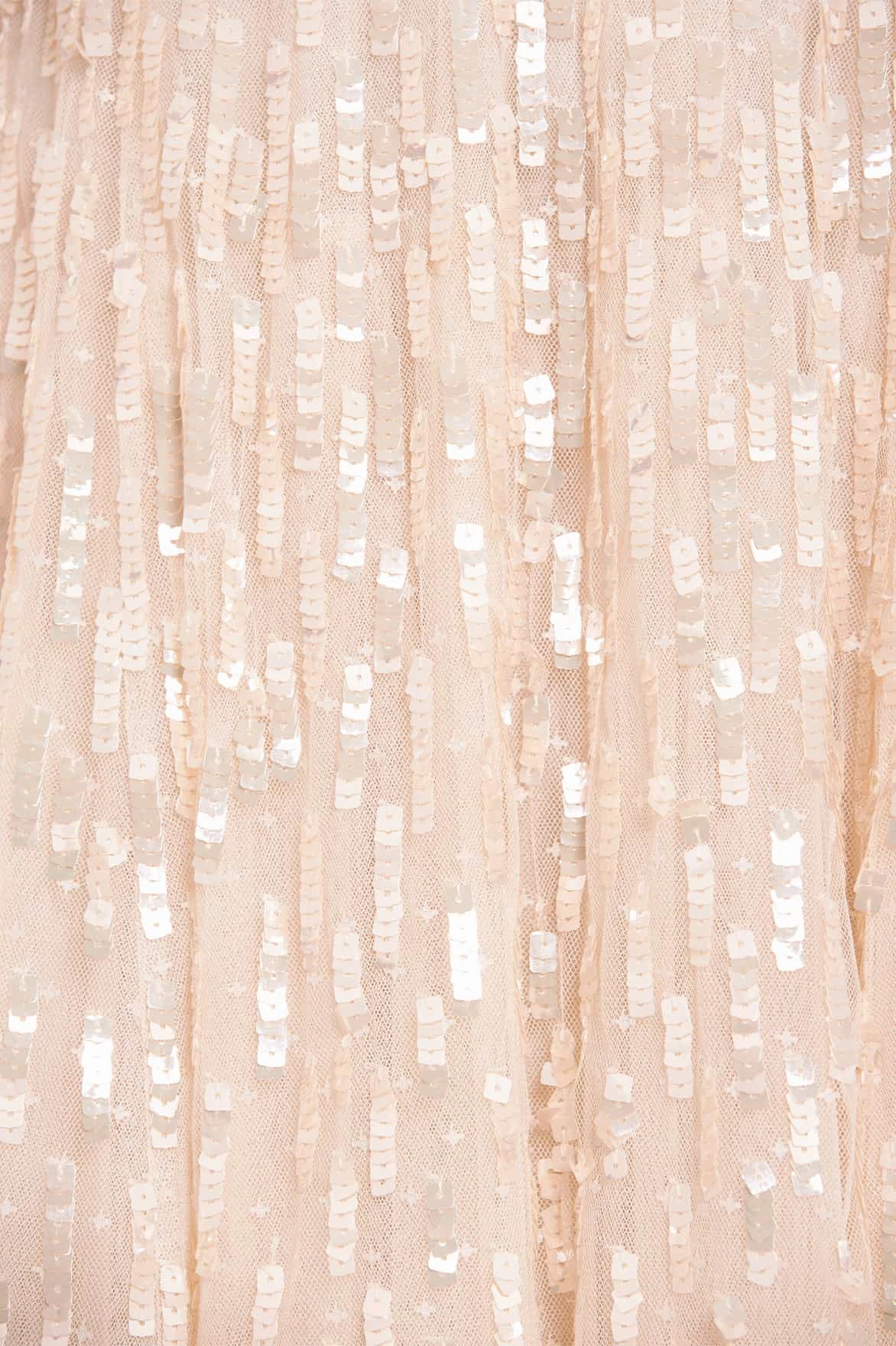 Sequin Dash Cape Ankle Gown Simple Chic
