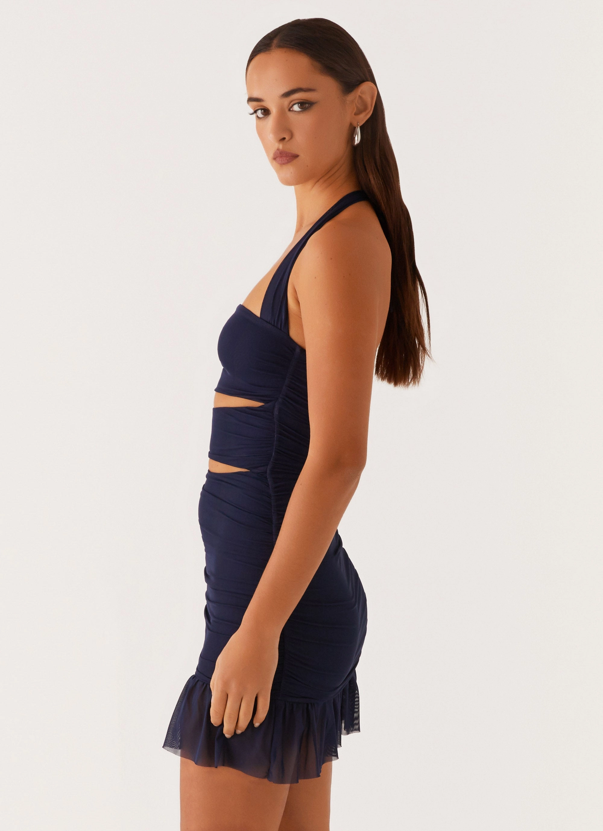 Sophisticated Elegance Devyn Mini Dress - Navy