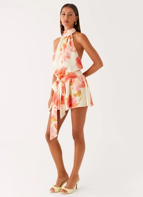 Flattering Style Fit Timeless Fit Look Diablo Backless Mini Dress - Mimosa Blossom